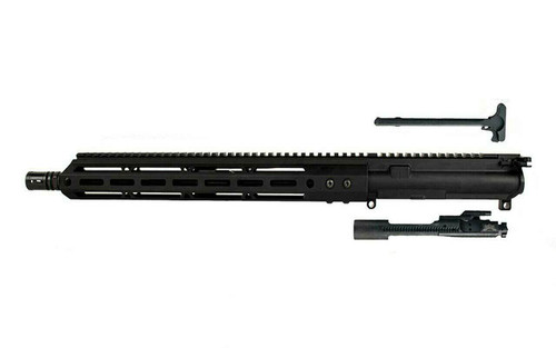 .223 Wylde AR 15 Upper Assembly - 16" Parkerized Barrel, 1:8 Twist with 15" MLOK Handguard