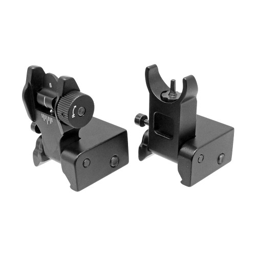 Flip-Up Mini AR-15 Front & Rear Iron Sights