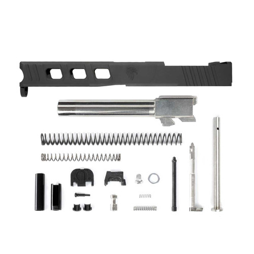 Complete LFA Elite Glock 17 Compatible Slide - Black w/ Stainless, Black, Threaded or Non-Threaded Barrel 2