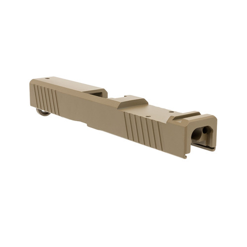 Glock® 19 Compatible Slide w/ RMR Optic Cut & Front/Rear Serrations - FDE